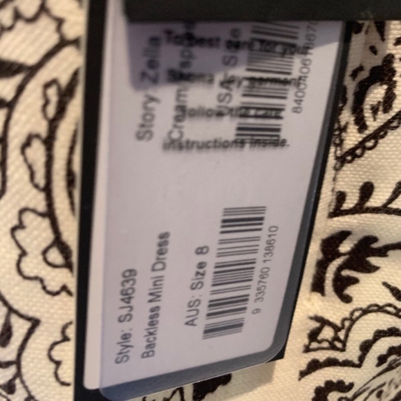 NWT Shona Joy Zella Linen Backless Mini Dress - Picture 5 of 6